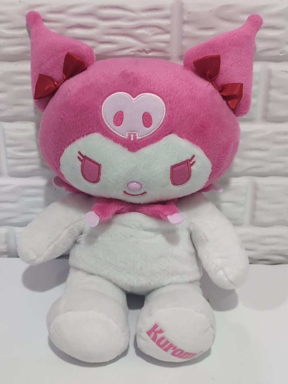 Build A Bear Sanrio Valentine’s Day Pink Kuromi Stuffed Plush Bow Collectible